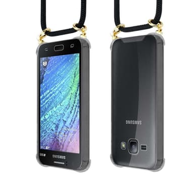 Samsung Galaxy J1 2015 Deksel med Halskjede (svart)