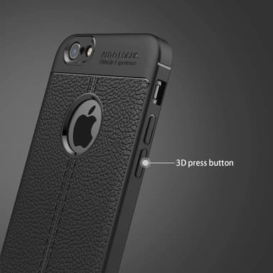 iPhone 6 / 6S Deksel Kunstskinn (svart)