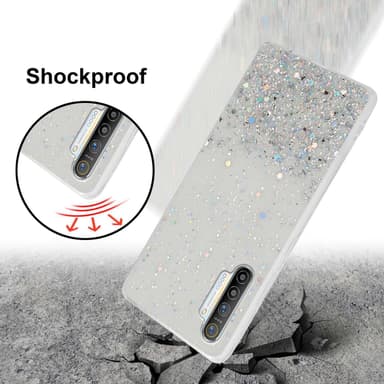 Oppo FIND X2 Silikondeksel Glitter (Gjennomsiktig)