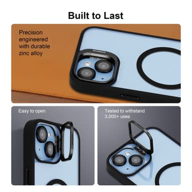 iPhone 15 deksel kompatibel MagSafe (Svart)
