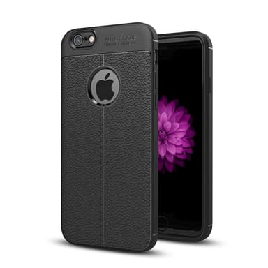 iPhone 6 / 6S Deksel Kunstskinn (svart)