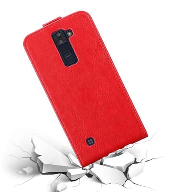 LG K8 2016 deksel flip cover (rød)