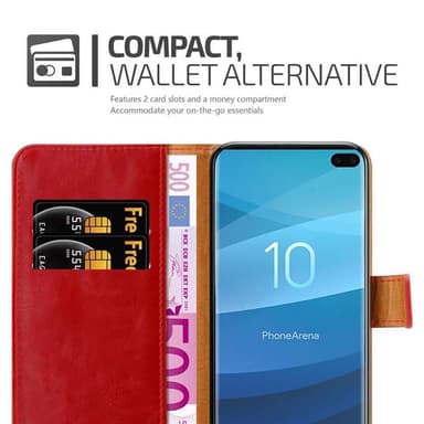 Samsung Galaxy S10 PLUS lommebokdeksel etui (rød)