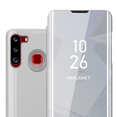 Samsung Galaxy A21 lommebokdeksel etui (sølv)