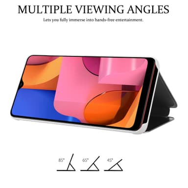 Samsung Galaxy A21 lommebokdeksel etui (sølv)