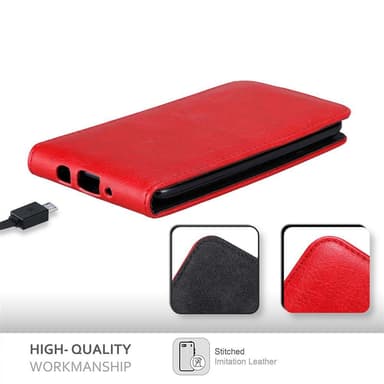 LG K8 2016 deksel flip cover (rød)