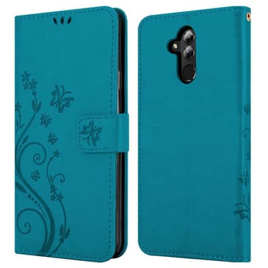 Huawei MATE 20 LITE lommebokdeksel Blomster (blå)