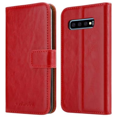 Samsung Galaxy S10 PLUS lommebokdeksel etui (rød)