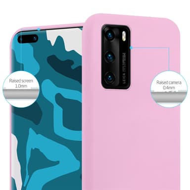 Deksel Huawei P40 Silikon cover (rosa)