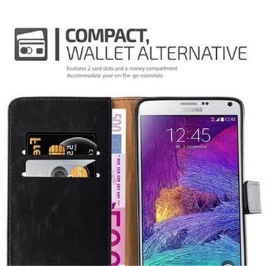 Samsung Galaxy NOTE 4 lommebokdeksel etui (svart)