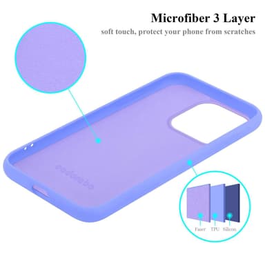 iPhone 15 PRO MAX silikondeksel case (Lilla)