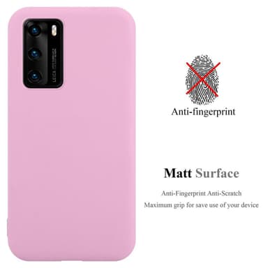 Deksel Huawei P40 Silikon cover (rosa)