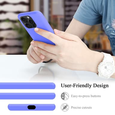 iPhone 15 PRO MAX silikondeksel case (Lilla)