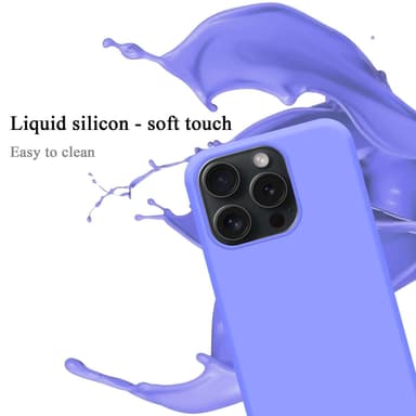 iPhone 15 PRO MAX silikondeksel case (Lilla)