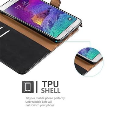 Samsung Galaxy NOTE 4 lommebokdeksel etui (svart)