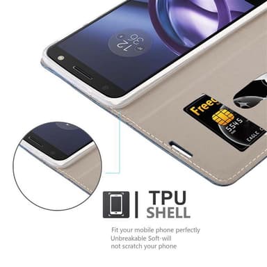 Motorola MOTO Z lommebokdeksel etui (blå)