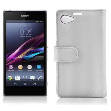 Sony Xperia Z1 COMPACT lommebokdeksel etui (hvit)