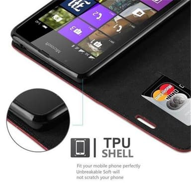 Nokia Lumia 540 lommebokdeksel case (rød)