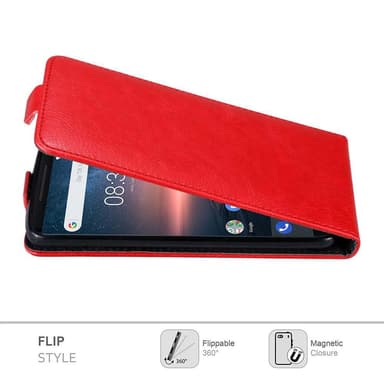 Nokia 8 Sirocco deksel flip cover (rød)