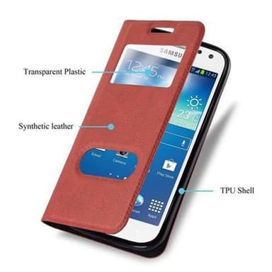 Samsung Galaxy S4 MINI lommebokdeksel cover (rød)