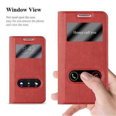 Samsung Galaxy S4 MINI lommebokdeksel cover (rød)