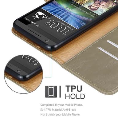 HTC Desire 820 lommebokdeksel etui (brun)