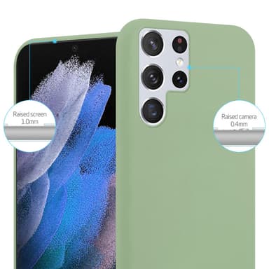Deksel Samsung Galaxy S22 ULTRA Silikon cover (grønn)