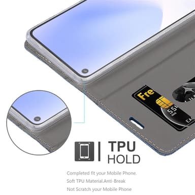 Google PIXEL 5 XL lommebokdeksel etui (blå)