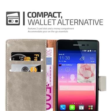Huawei ASCEND P7 lommebokdeksel etui (brun)