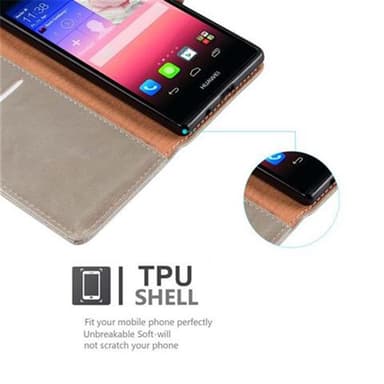 Huawei ASCEND P7 lommebokdeksel etui (brun)