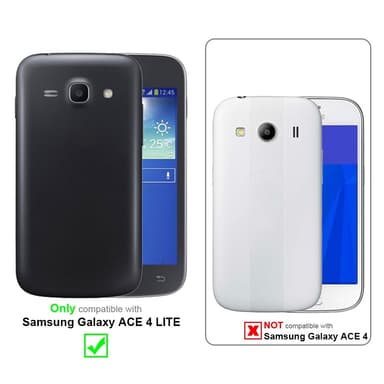 Deksel Samsung Galaxy ACE 4 LITE Veske (Svart)