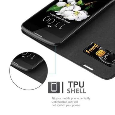 LG K7 2017 lommebokdeksel case (svart)