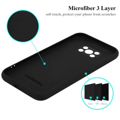 Xiaomi POCO X3 NFC silikondeksel case (Svart)