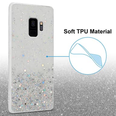 Samsung Galaxy S9 Silikondeksel Glitter (gjennomsiktig)