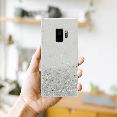Samsung Galaxy S9 Silikondeksel Glitter (gjennomsiktig)