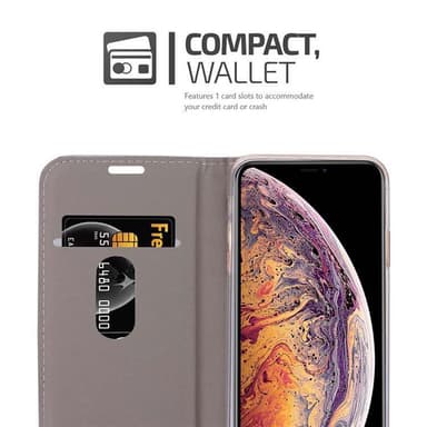 iPhone XS MAX lommebokdeksel etui (grå)