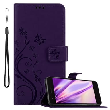 LG K8 2018 / K9 2018 lommebokdeksel Blomster (lilla)