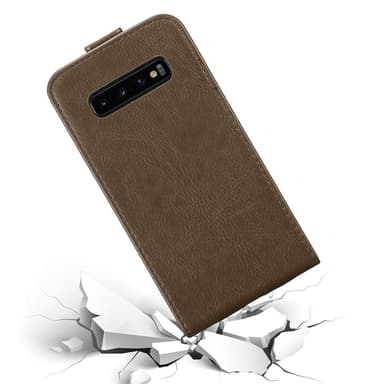 Samsung Galaxy S10 4G deksel flip cover (brun)