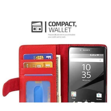 Sony Xperia Z5 lommebokdeksel case (rød)