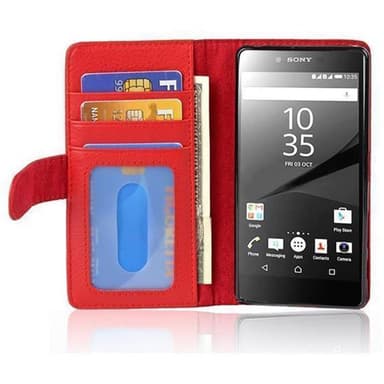 Sony Xperia Z5 lommebokdeksel case (rød)