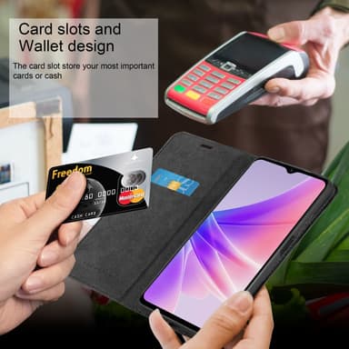Realme C31 lommebokdeksel case (svart)
