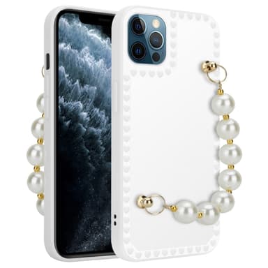 iPhone 12 PRO MAX Deksel med kjede (hvit)