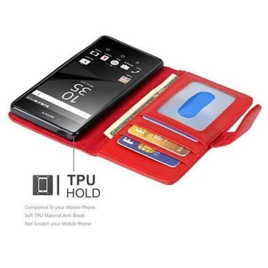 Sony Xperia Z5 lommebokdeksel case (rød)