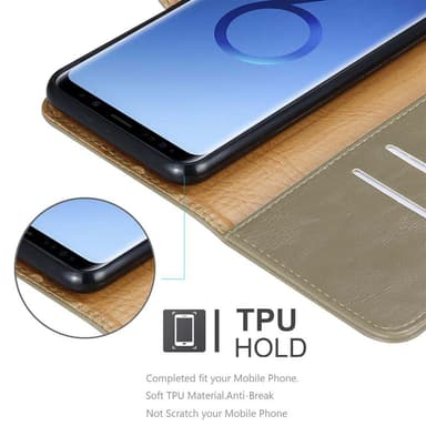 Samsung Galaxy S9 lommebokdeksel etui (brun)