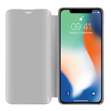 iPhone X / XS lommebokdeksel etui (sølv)