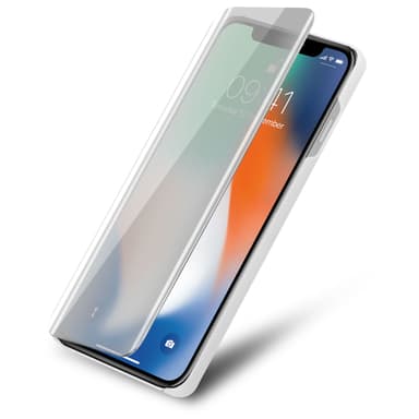 iPhone X / XS lommebokdeksel etui (sølv)