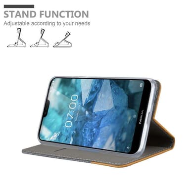 Nokia 7.1 lommebokdeksel etui (grå)