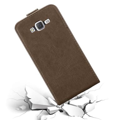 Samsung Galaxy J7 2015 deksel flip cover (brun)