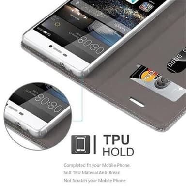 Huawei P8 lommebokdeksel etui (grå)