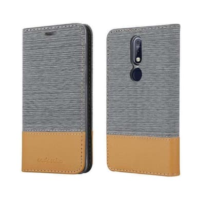 Nokia 7.1 lommebokdeksel etui (grå)